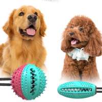 Durable rubber suction pet toys for chewing and feeding with Bell for pet toys