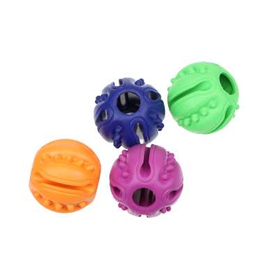 Rubber  pet  toy   Treat  Dispensing toy    New design of molar cleaning toy ball, bitable dog snacks leak pet dog toys